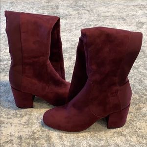 Burgundy Marc Fisher Knee High Suede Boots